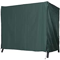 Funda para Columpio de Jardín con Cremallera Cubierta Muebles para Exterior Ideal Columpios 177x114x152cm Verde Oscuro